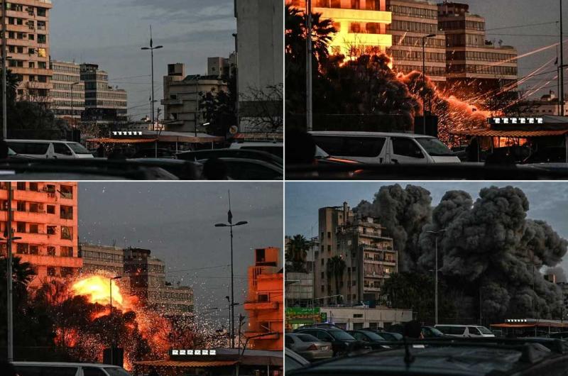 TERRIBLE VIDEO  Israel bombardea a Beirut vuela edificios y mata al menos 12 personas