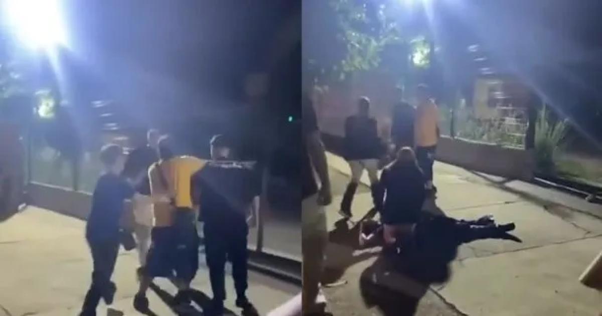 VIDEO  Intentoacute calmar una pelea y terminoacute inconsciente en el piso