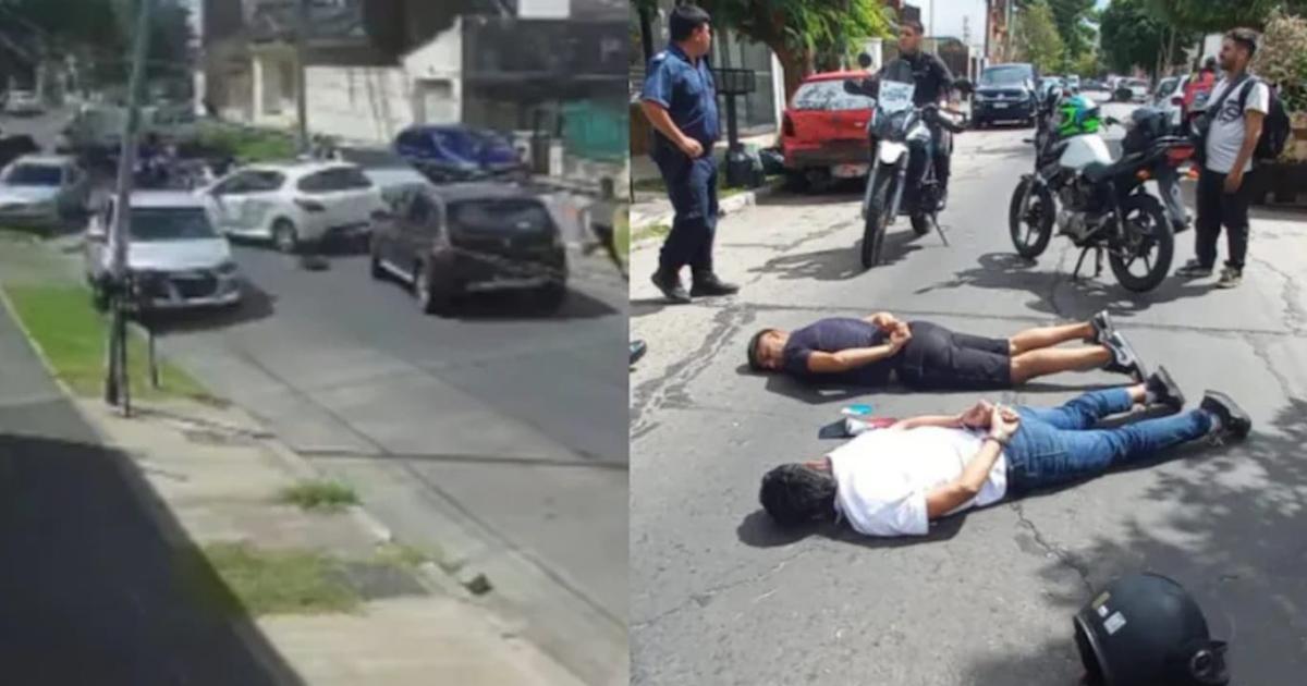 Cayoacute banda tras una persecucioacuten- veniacutean de robar y huiacutean con un auto adulterado