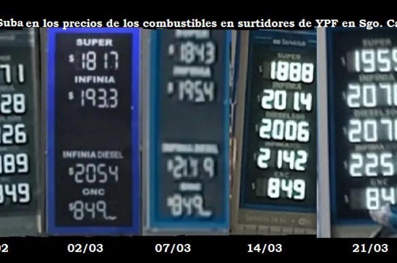 Los combustibles tuvieron una nueva alza en surtidores locales de YPF de hasta 111 por litro