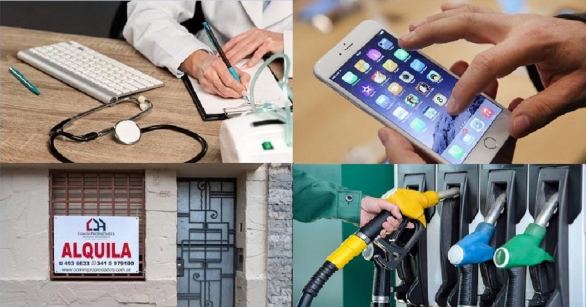 En abril aumentan la salud privada la telefoniacutea celular los alquileres y los remises