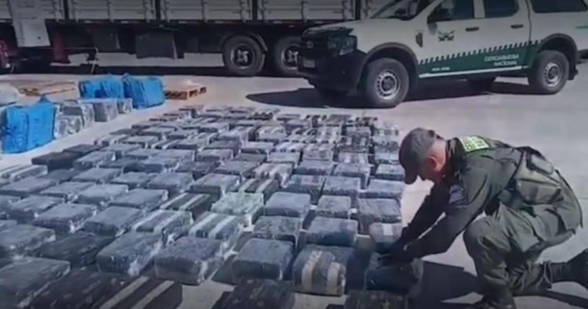 Efectivos de Gendarmería Nacional Argentina secuestraron un cargamento de hojas de coca- Foto- Los Primeros