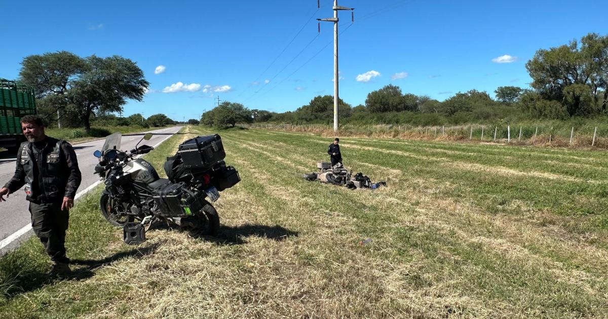 Motociclista brasilentildeo sufrioacute un derrape y terminoacute hospitalizado