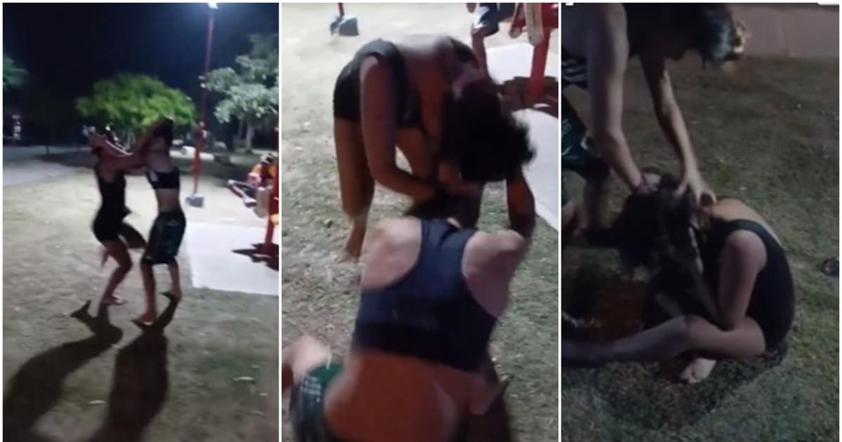 VIDEO Brutalidad en Las Termas- violenta pelea entre dos jovencitas en una plaza