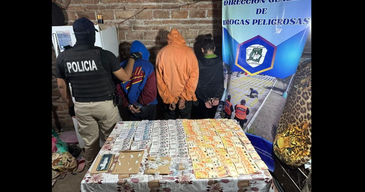 Importante operativo en La Banda- tres arrestados tras el secuestro de cocaiacutena y dinero en efectivo