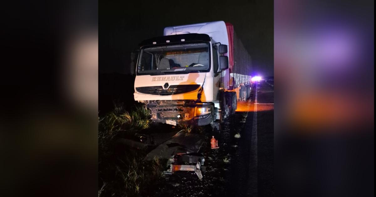 Así quedó el camión