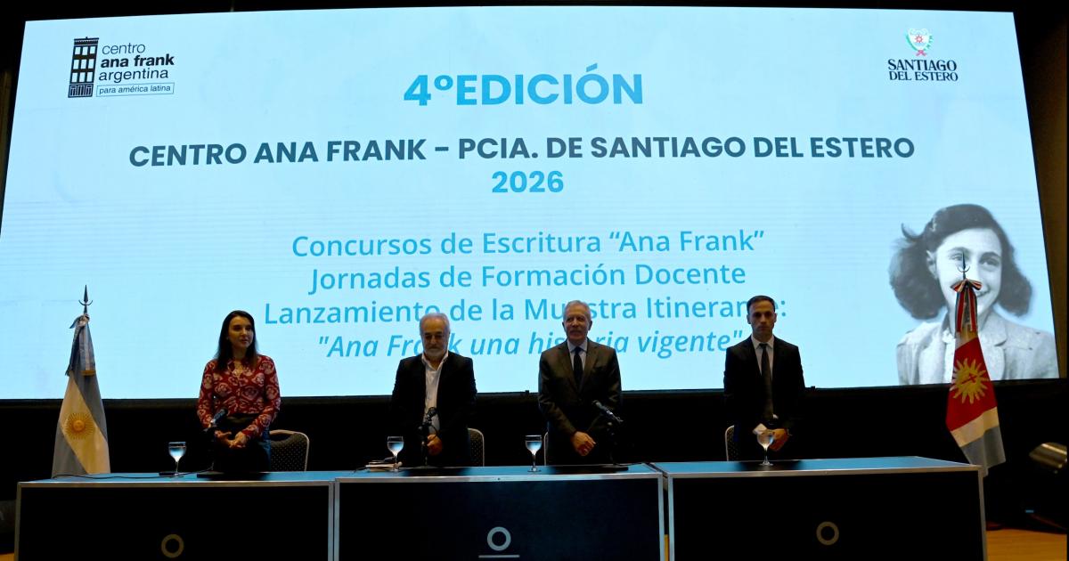 El Gobernador participoacute del lanzamiento de la capacitacioacuten docente y 4deg edicioacuten del concurso de Ana Frank