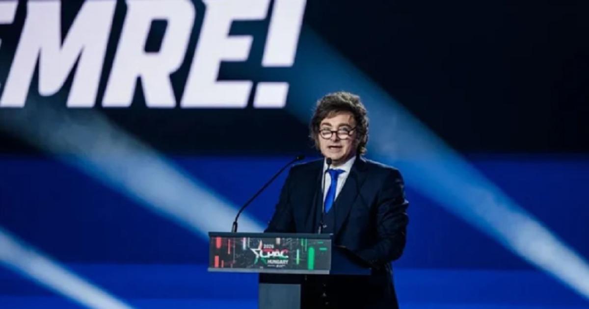 Milei en AmCham  Foto- NA