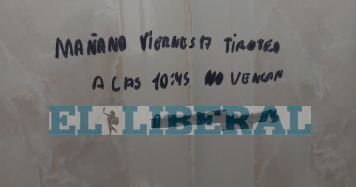 Conmocioacuten en Antildeatuya- aparecioacute una amenaza escrita en el bantildeo de una escuela secundaria
