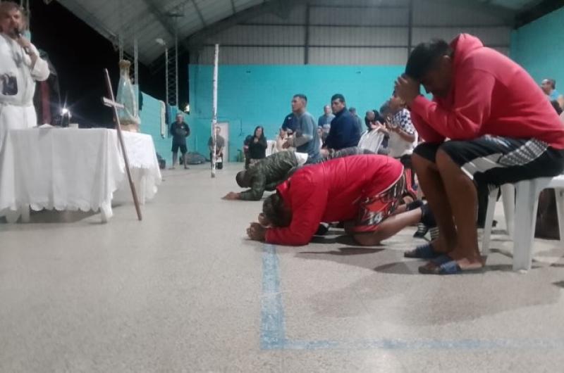 El padre Pepe Di Paola celebroacute la misa en Lavalle