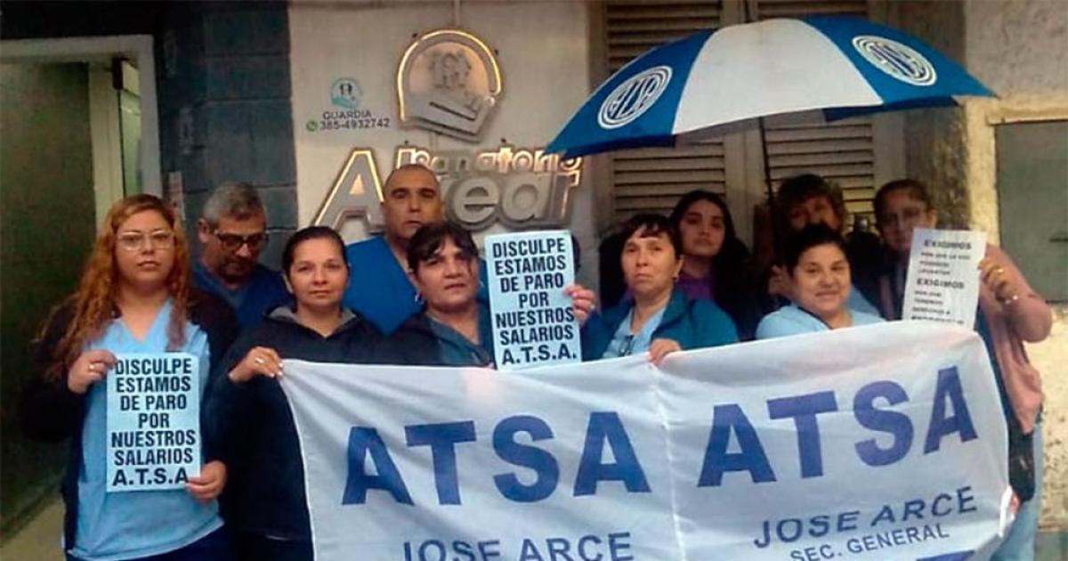 Empleados del Sanatorio Alvear de paro por reclamos salariales