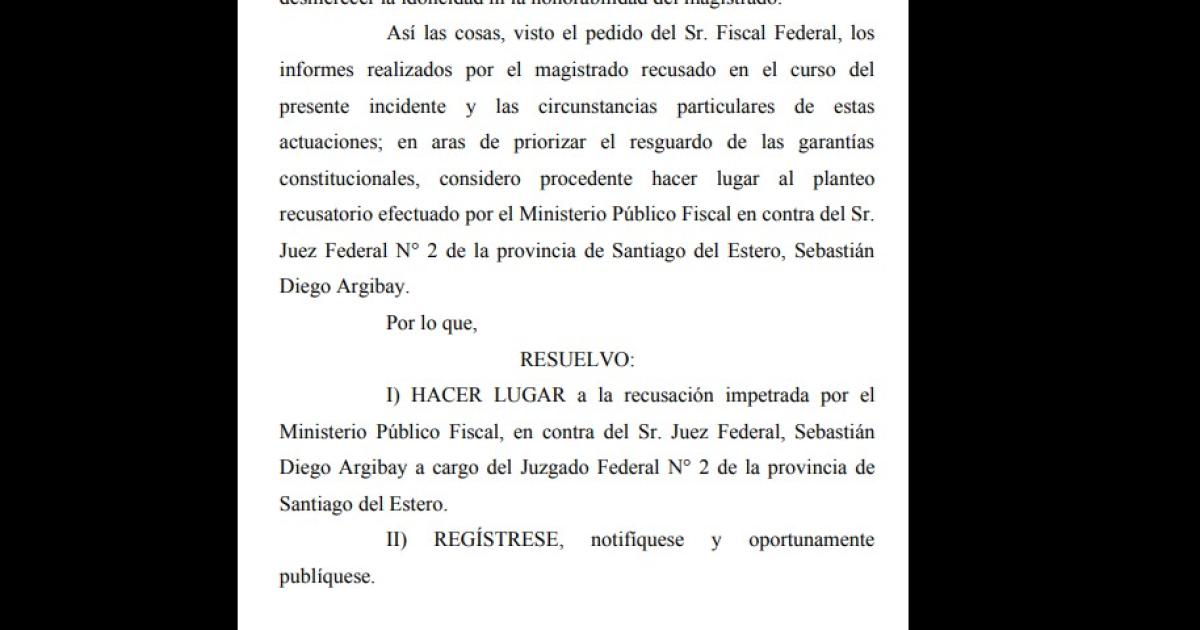 Causa contra Tapia- Argibay se declaroacute incompetente y la envioacute a Campana que la devolvioacute a Santiago