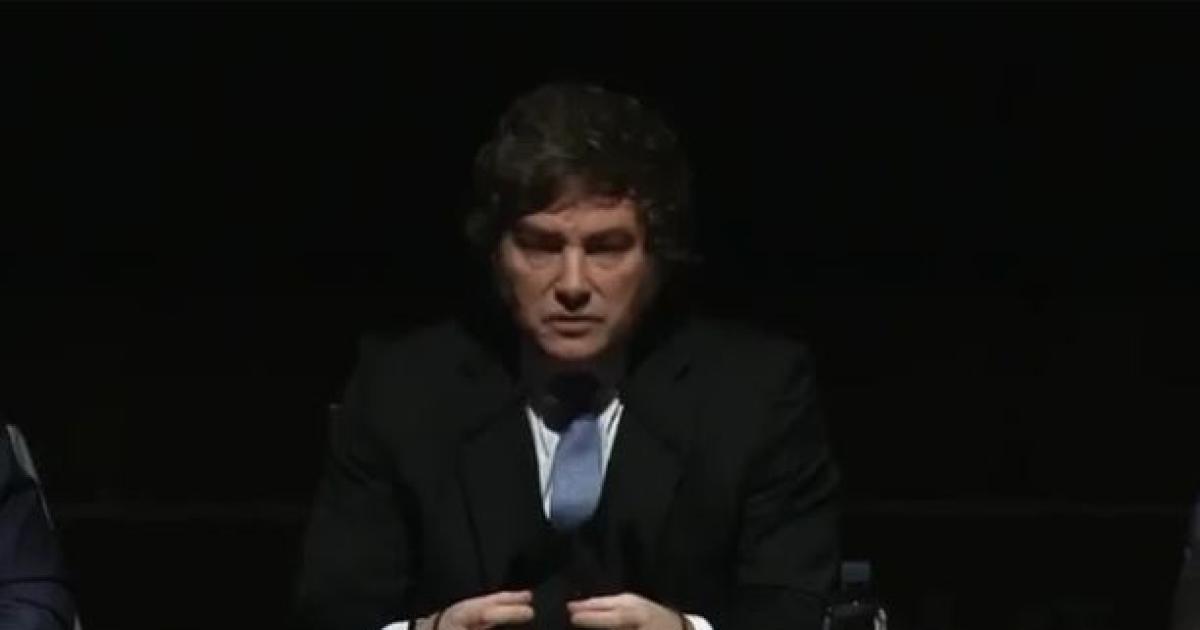 Javier Milei protagonizó este martes un momento de tensión durante una actividad académica - Foto- NA