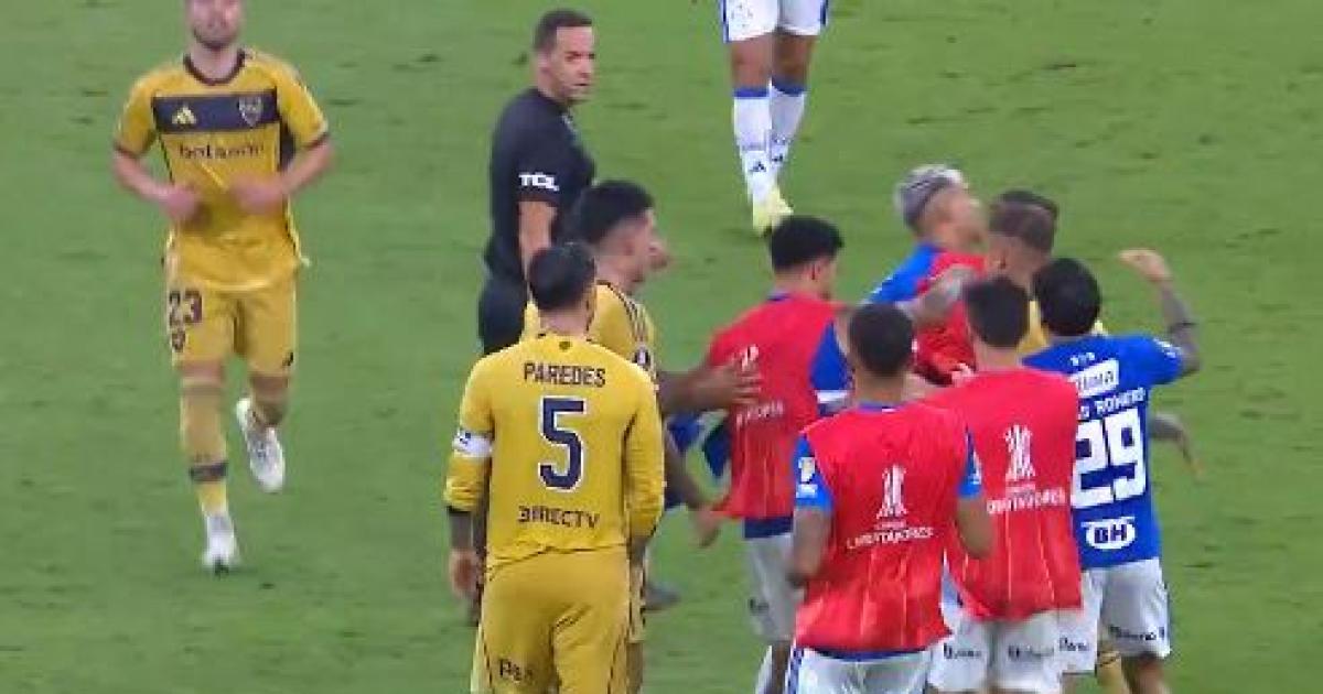 Incidentes entre Boca Vs Cruzeiro - Foto captura de X @Prodeporte