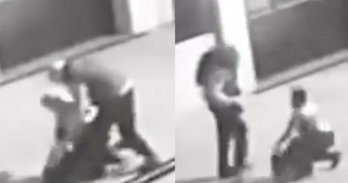  El ladrón lo agarró de atr�s y lo tiró al piso (Video- captura eltrece)