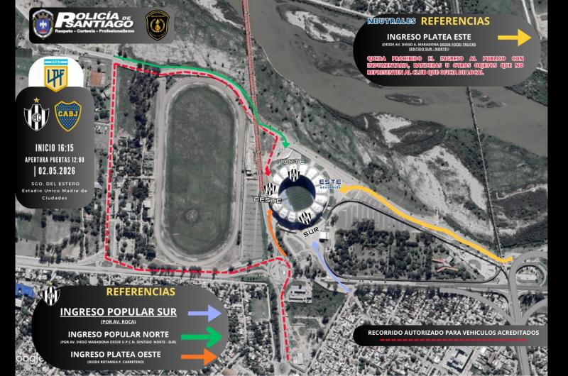 Central Coacuterdoba vs Boca- accesos por tribuna y la clave sobre queacute pueden llevar los neutrales