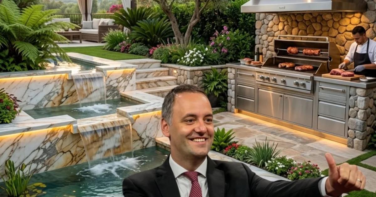 Adorni y la cascada Foto realizada con IA