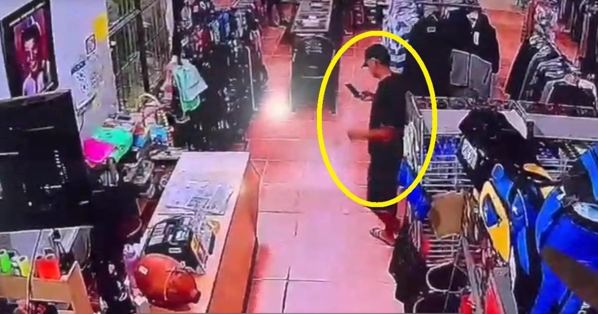 Delincuentes robaron un celular de alta gama en un comercio de Quimiliacute y quedaron filmados
