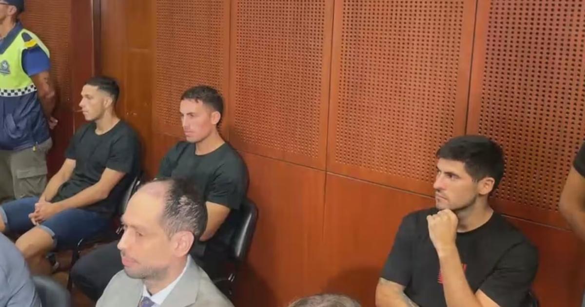 Los exjugadores de Vélez en la audiencia en Tucum�n (Foto- captura TN)