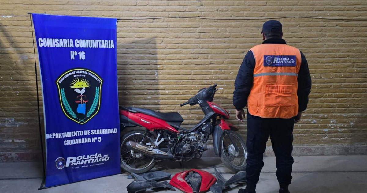 Hallaron en La Banda una moto que habiacutea sido robada en Clodomira