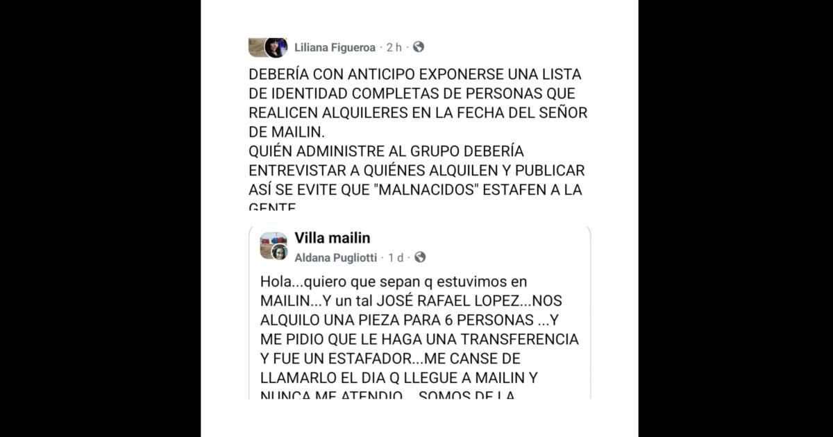 Peregrinos denunciaron estafas con alquileres falsos en Villa Mailiacuten