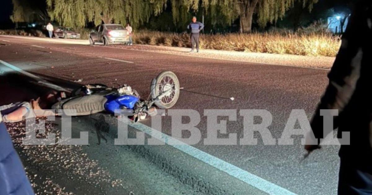 Motociclista santiaguentildeo pierde parte de una pierna en horrendo choque en la R9