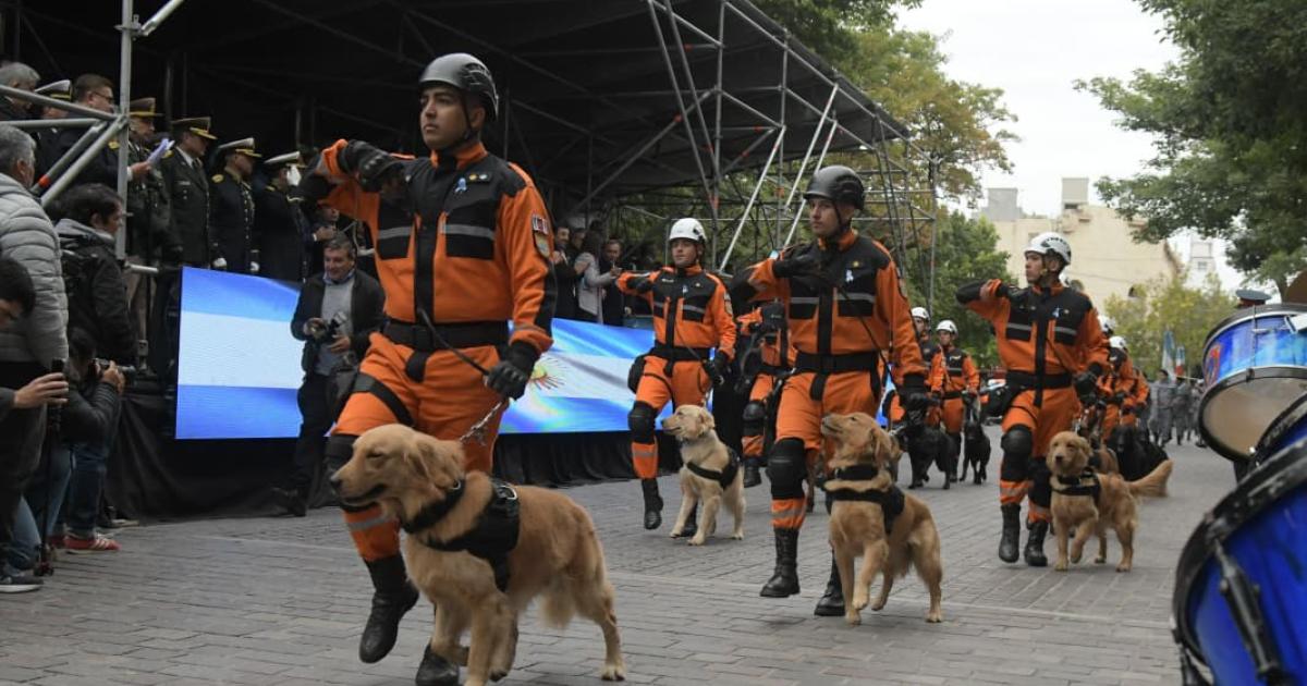 FOTOS- Con un multitudinario desfile ciacutevico-militar celebraron un nuevo aniversario de la Revolucioacuten de Mayo