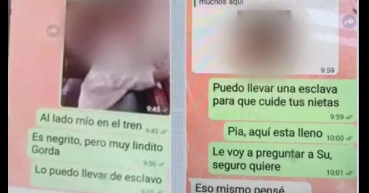 Los mensajes de WhatsApp descubiertos por los pasajeros del tren