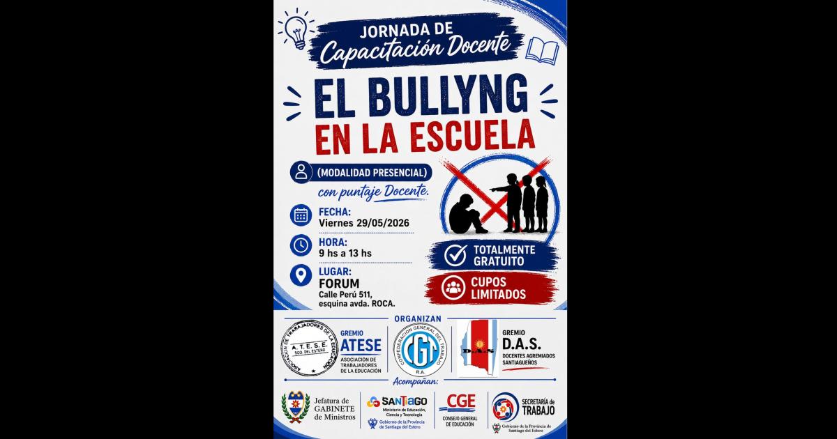 Realizaraacuten una jornada provincial sobre bullying en las escuelas santiaguentildeas