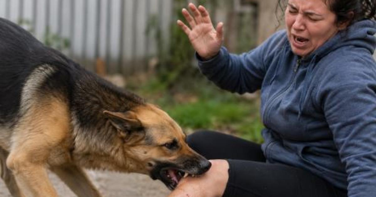 Una mujer fue atacada por un perro - Foto generada por IA