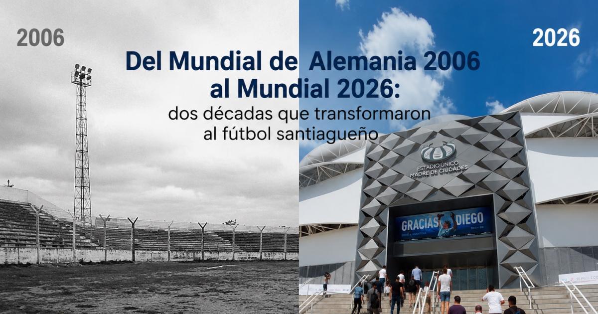 Del Mundial de Alemania 2006 al Mundial 2026- dos deacutecadas que transformaron al fuacutetbol santiaguentildeo