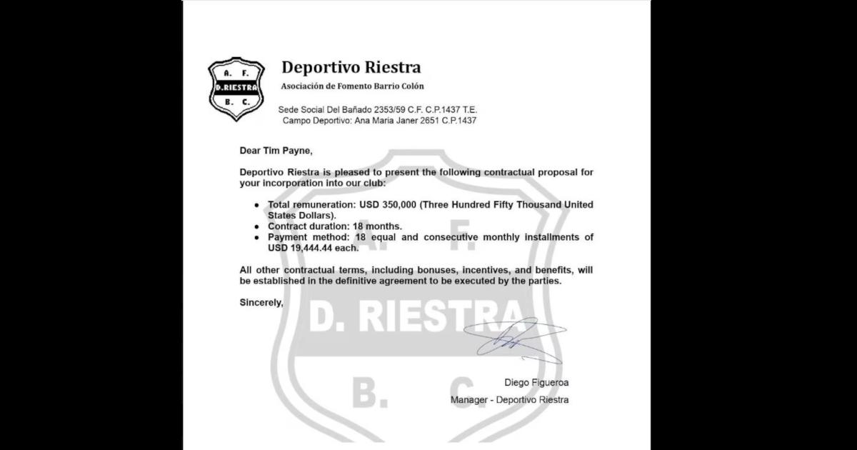 Riestra le compite a Olimpia- ofertoacute 350 mil doacutelares por Tim Payne el neozelandeacutes furor en el Mundial