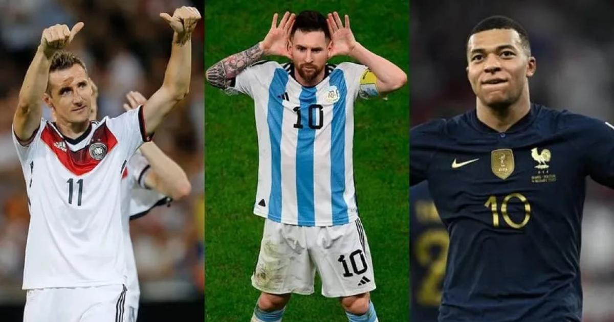 Doblete y reacutecord- Mbappeacute dejoacute atraacutes a Messi y va por la marca histoacuterica de Klose