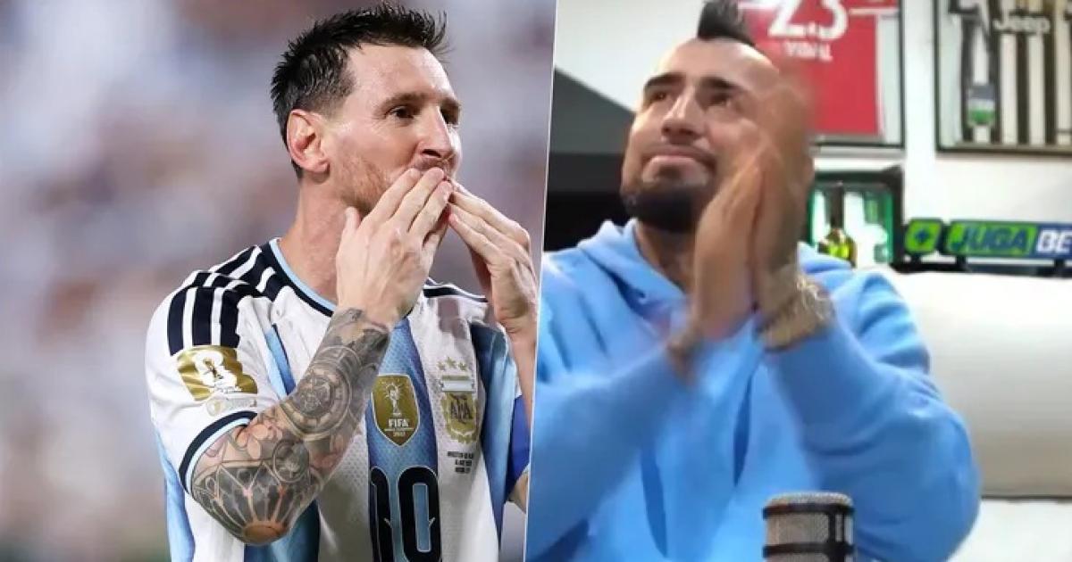 VIDEO Vidal se rindioacute ante Messi- Ese weoacuten es de otro planeta tras el 3-0 vs Argelia