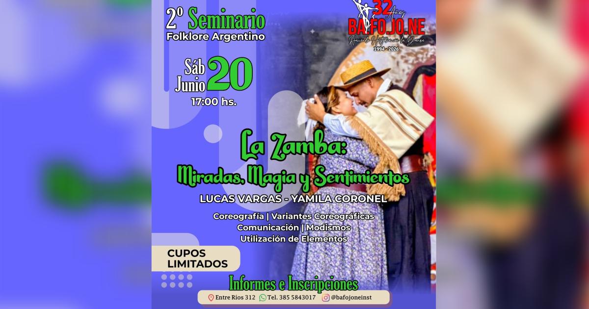 Se llevaraacute a cabo el segundo seminario de zamba Miradas Magia y Sentimientos