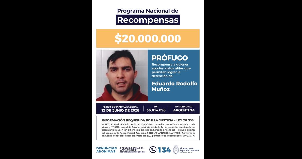 Ofrecen 20 millones de recompensa por un proacutefugo vinculado al ataque en el que fue herido el policiacutea federal santiaguentildeo