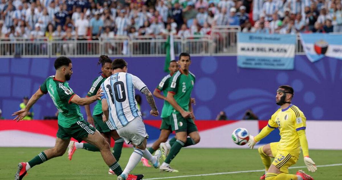 EL LIBERAL desde Kansas- Messi hizo delirar al campeoacuten del mundo y es el maacuteximo goleador de los Mundiales
