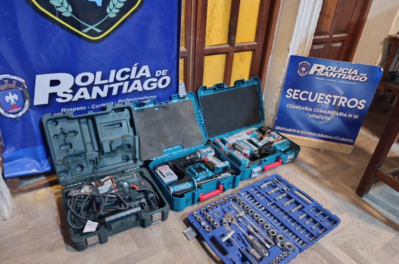 Recuperaron herramientas robadas y detuvieron a un sospechoso en Antildeatuya
