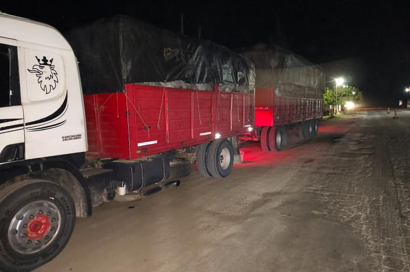 Interceptan un camioacuten que llevaba carboacuten vegetal valuado en maacutes de 12000000