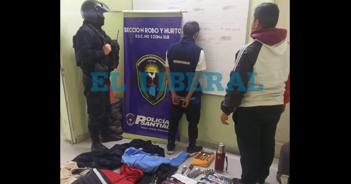 Atraparon a Pichi con ropa robada y un termo Stanley