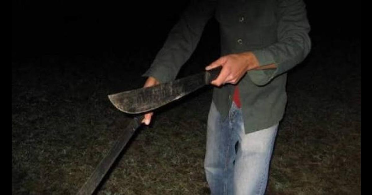 Un jubilado de 73 antildeos ebrio atacoacute a machetazos a su propio hijo