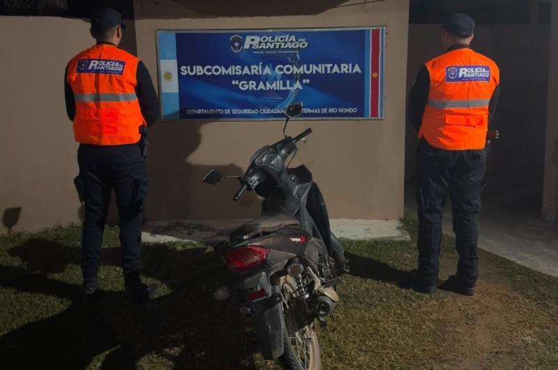 Recuperaron en Jimeacutenez una moto robada hace dos antildeos en Las Termas de Riacuteo Hondo