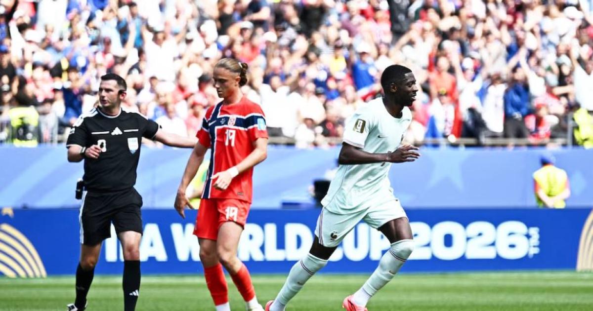 Francia goleoacute a Noruega por 4-1 con triplete de Dembeacuteleacute y avanza con autoridad en el Mundial