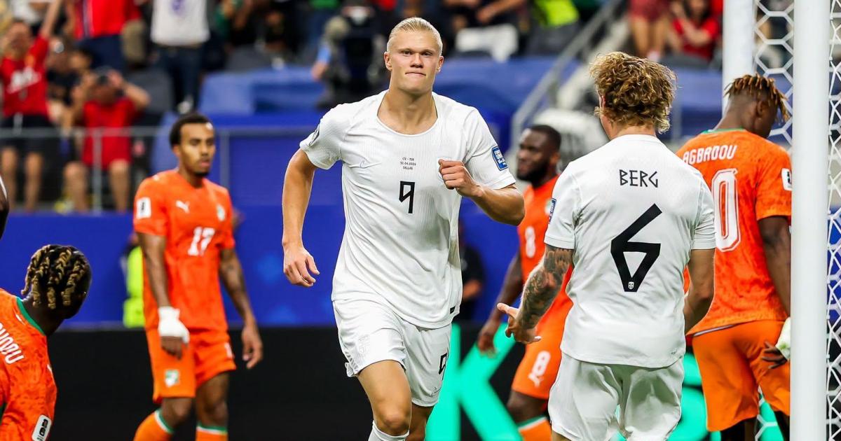 Haaland con un gol cerca del final puso a Noruega en octavos