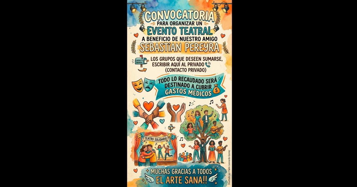 Evento teatral solidario en La Banda para ayudar al actor y locutor Sebastiaacuten Pereyra