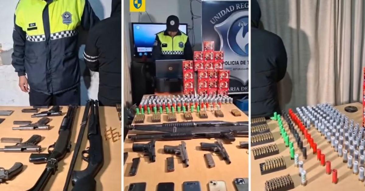 Tras allanamiento por un robo agravado- secuestraron un arsenal y detienen a dos sujetos