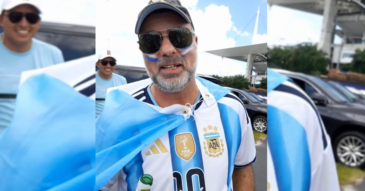 El sacrificio de un hincha de Pinamar para alentar a la Seleccioacuten en Miami