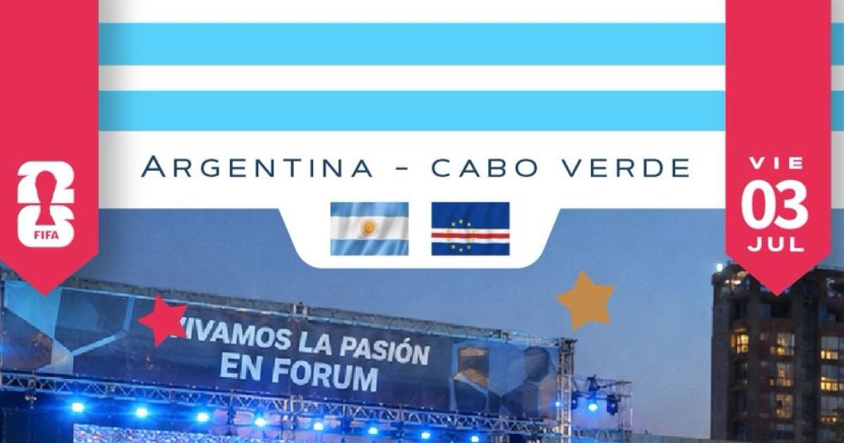 Vuelve la Fan Zone al Foacuterum para alentar a la Seleccioacuten Argentina contra Cabo Verde