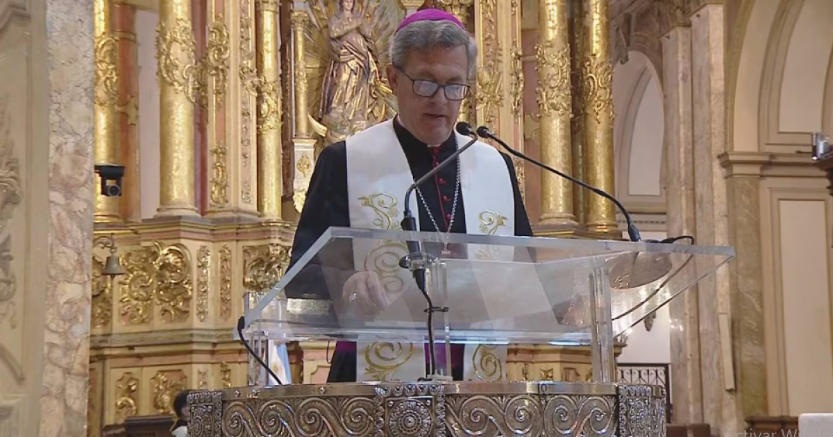 El arzobispo de Buenos Aires Jorge García Cuerva encabezó el tradicional Tedeum por el 9 de Julio en la Catedral Metropolitana