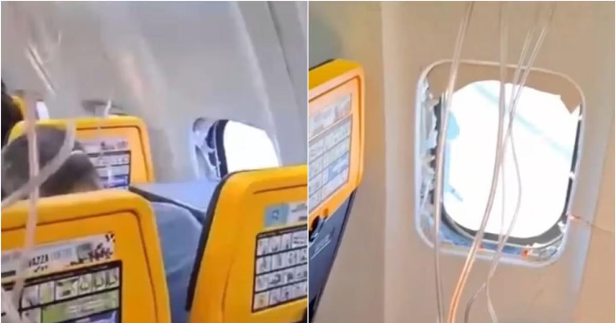 VIDEO- una ventanilla se rompioacute en pleno vuelo y pasajeros evitaron que un hombre fuera succionado del avioacuten